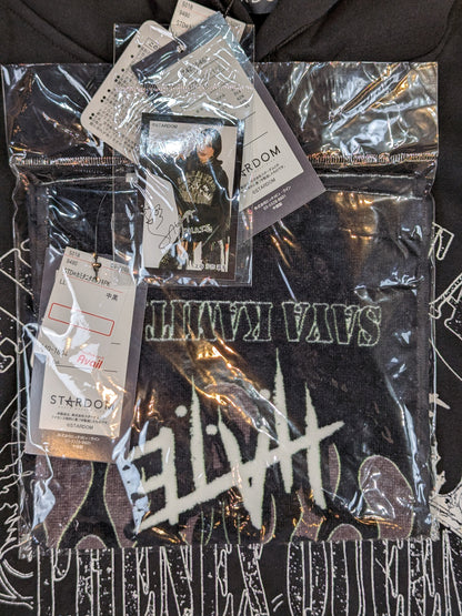 Stardom × Avail Saya Kamitani  Pullover hoodie  (Black)