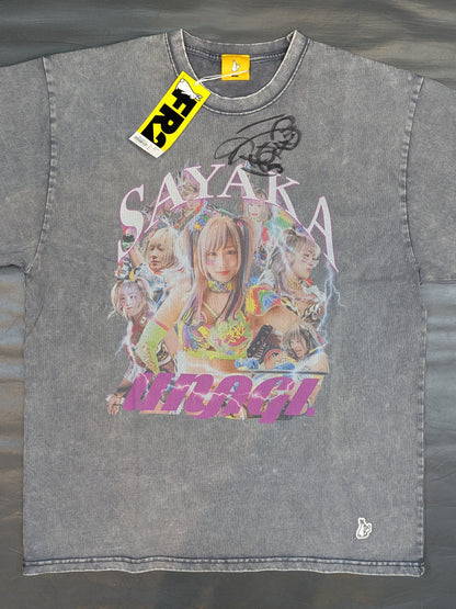【直筆サイン入り】ウナギ・サヤカ×#FR2 コラボTシャツ(グレー)