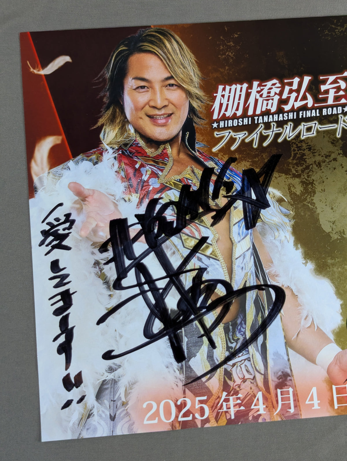★ ★ En: Hiroshi Tanahashi  Proposal & Taguchi Ryusuke  2 hand signed autographs  Pro-Photo 