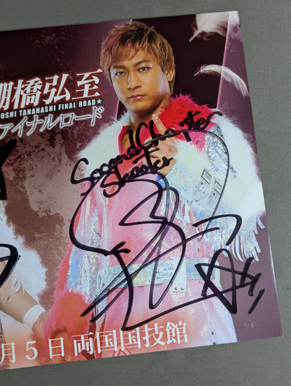★ ★ Hiroshi Tanahashi  Tsugu & Shota Unno 2 hand signed autographs  Pro-Photo 