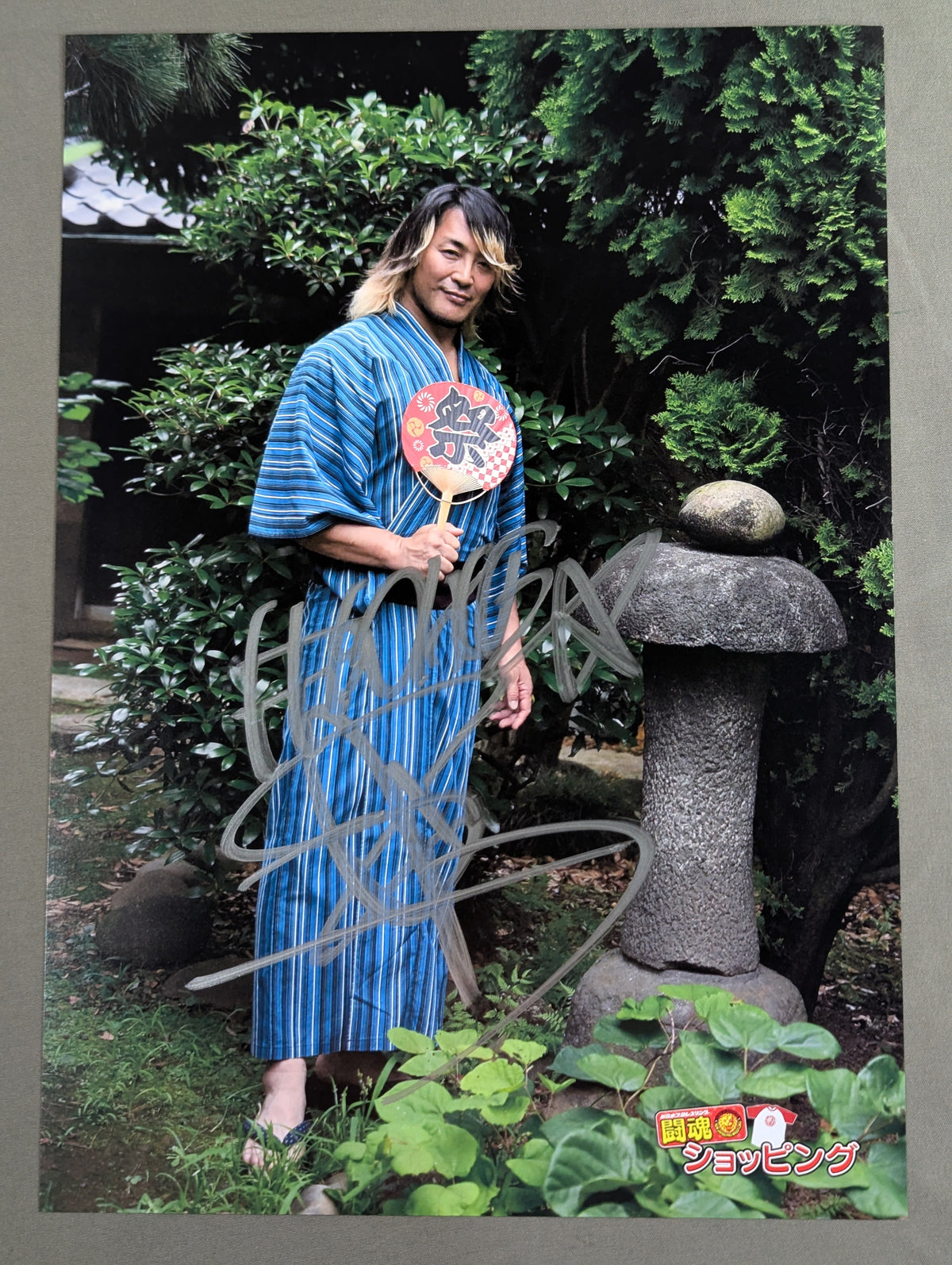 Hiroshi Tanahashi  hand signed autograph  Pro-Photo  (B-1)