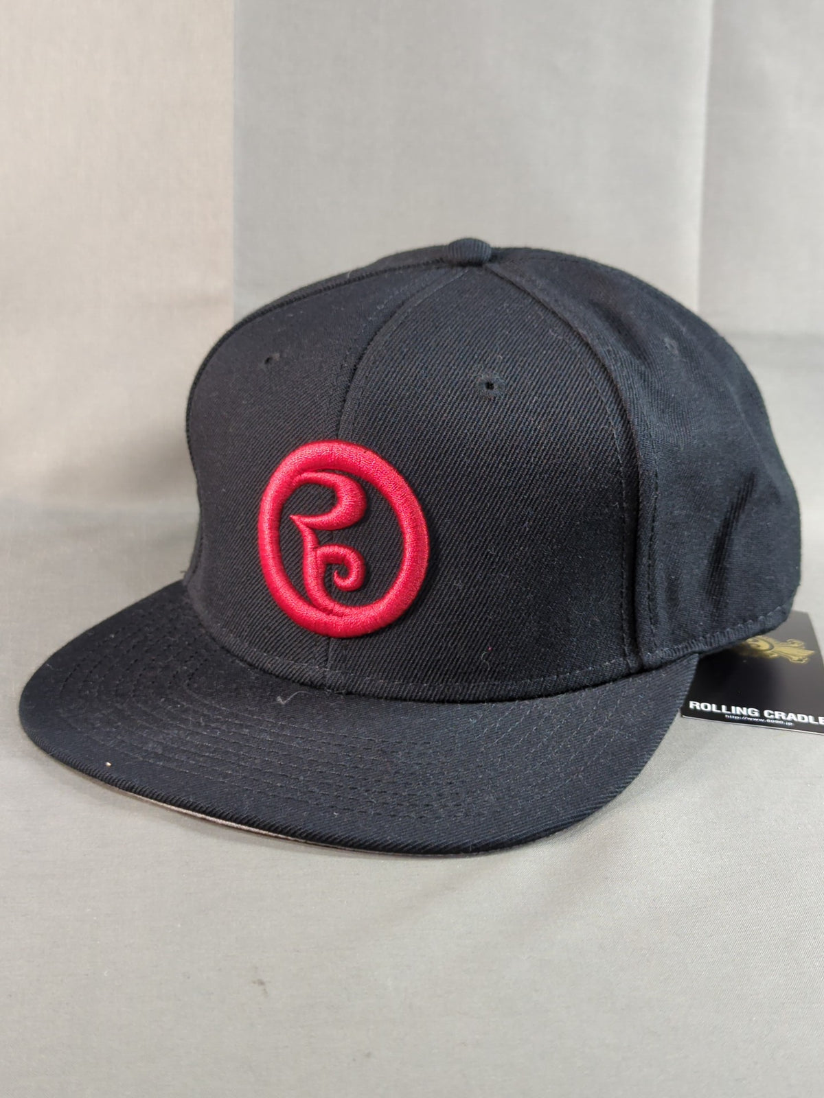 ROLLING CRADLE Logo Cap (1) (Black×Red)