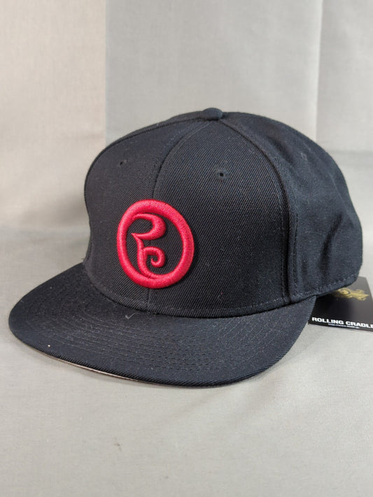 ROLLING CRADLE Logo Cap (1) (Black×Red)
