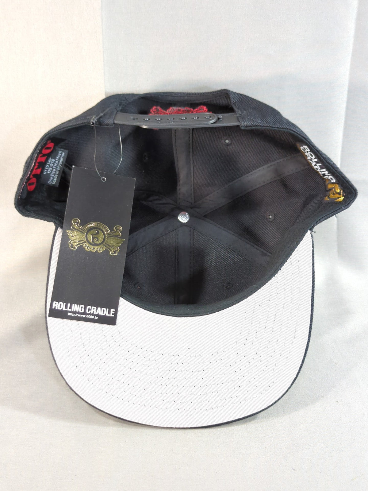 ROLLING CRADLE Logo Cap (1) (Black×Red)