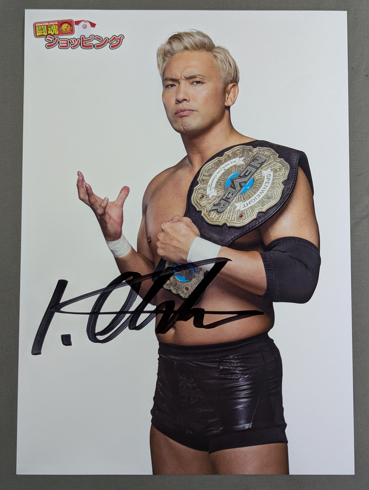 Kazuchika Okada  hand signed autograph  Pro-Photo  (1)