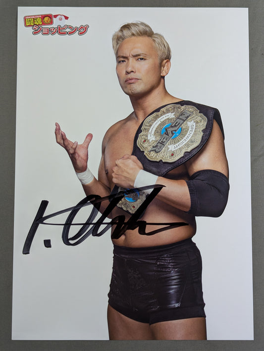 Kazuchika Okada  hand signed autograph  Pro-Photo  (1)
