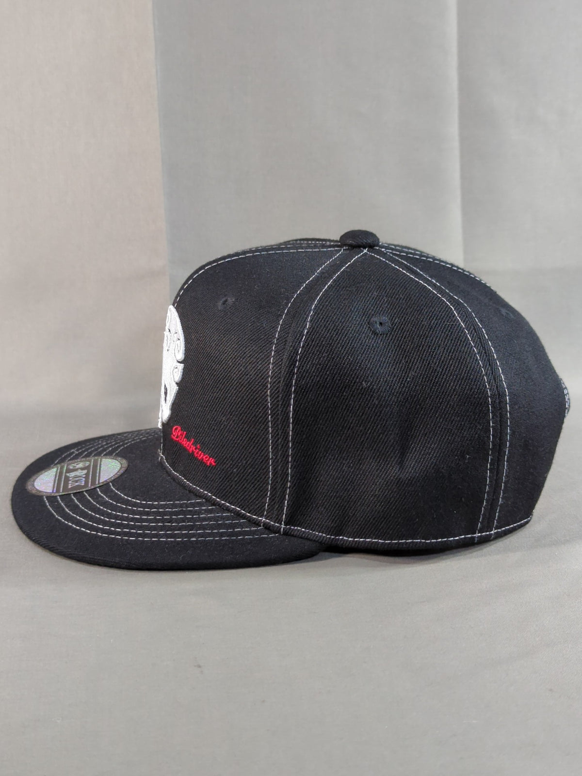 Piledriver Harajuku "ROCK SKULL" Cap (Black×White)