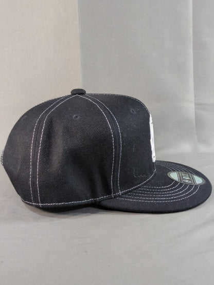 Piledriver Harajuku "ROCK SKULL" Cap (Black×White)