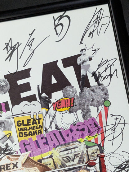 [19 fighters hand signed autograph ] GLEAT  VER. MEGA in OSAKA Panel