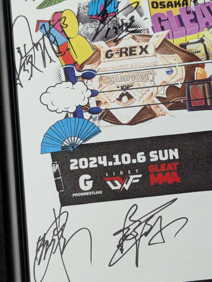 [19 fighters hand signed autograph ] GLEAT  VER. MEGA in OSAKA Panel
