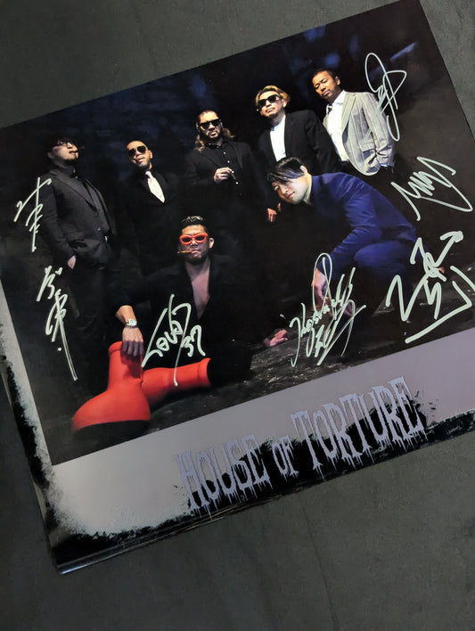 [7 fighters hand signed autograph 】 HOUSE OF TORTURE Pro-Photo