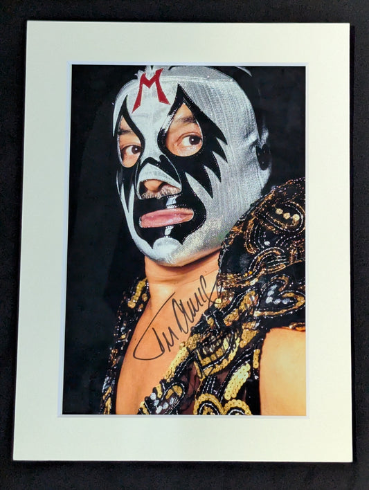 Mil Mascaras  hand signed autograph  Pro-Photo  panel