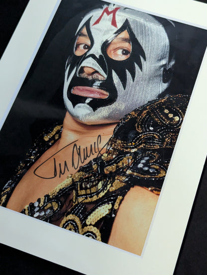 Mil Mascaras  hand signed autograph  Pro-Photo  panel