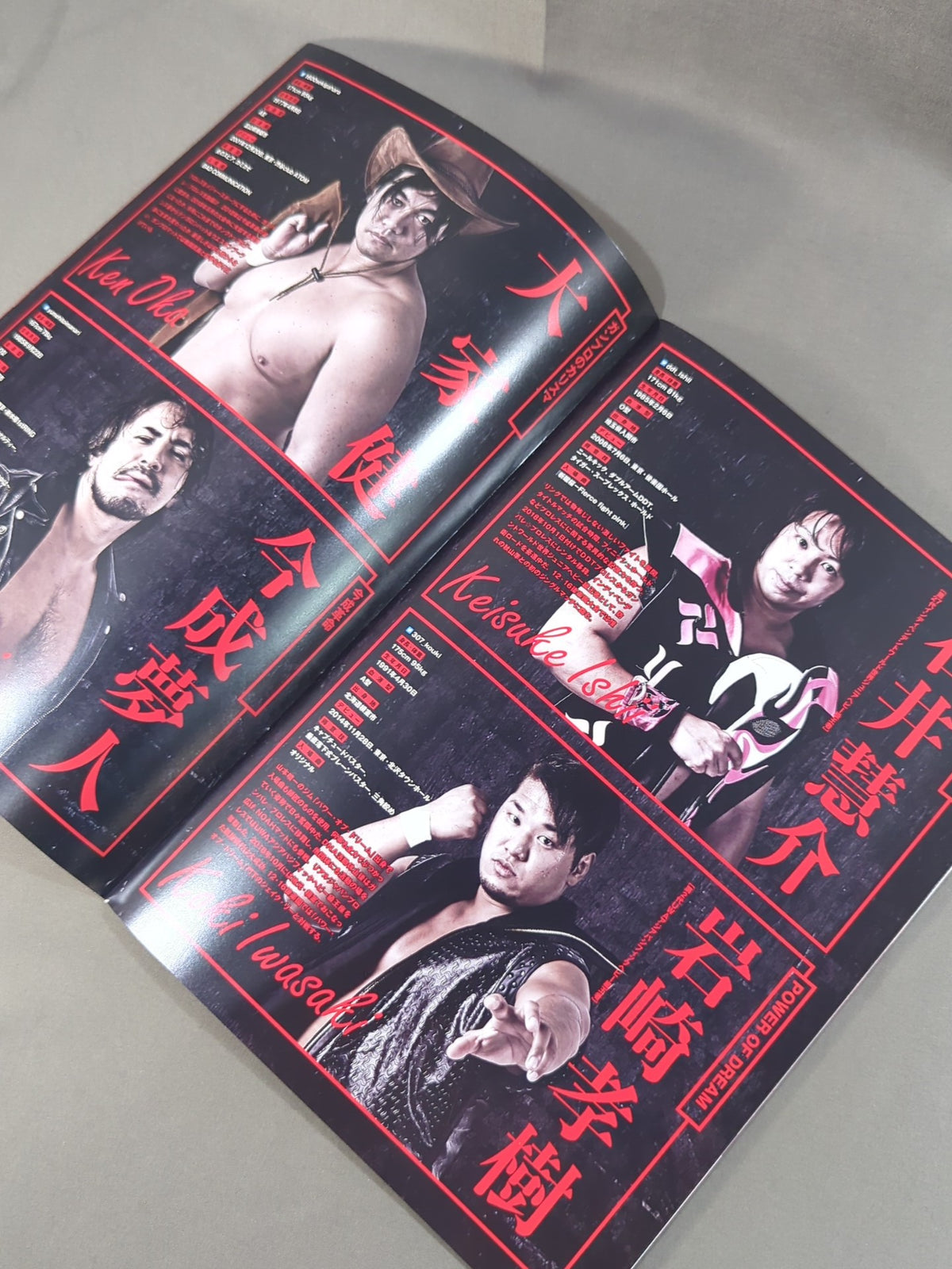 [Ken Oka  hand signed autograph ] Ganbare☆Pro Wrestling  Official Guidebook 2018