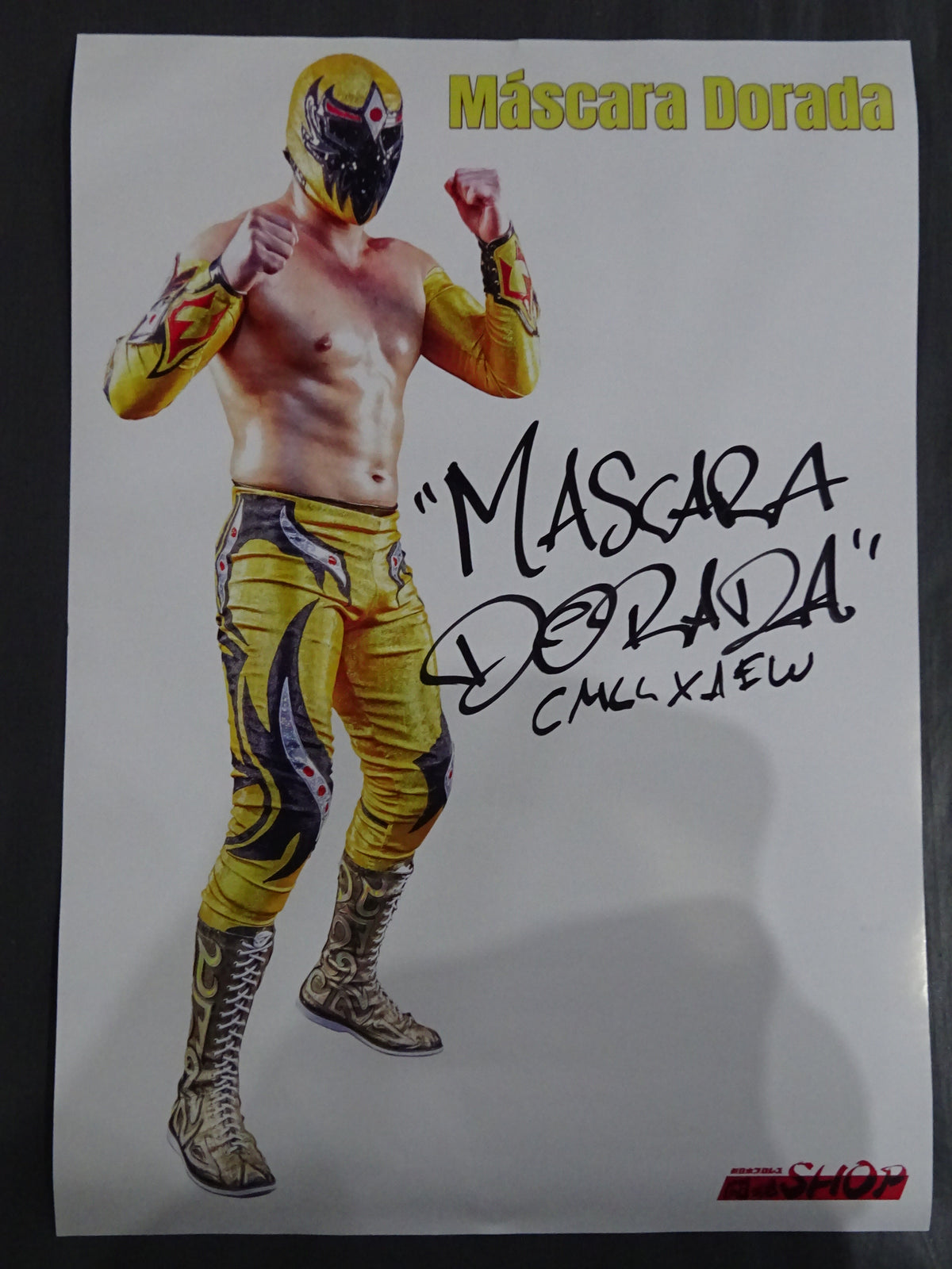【hand signed autograph】 Mascara Dorada  Poster (1)