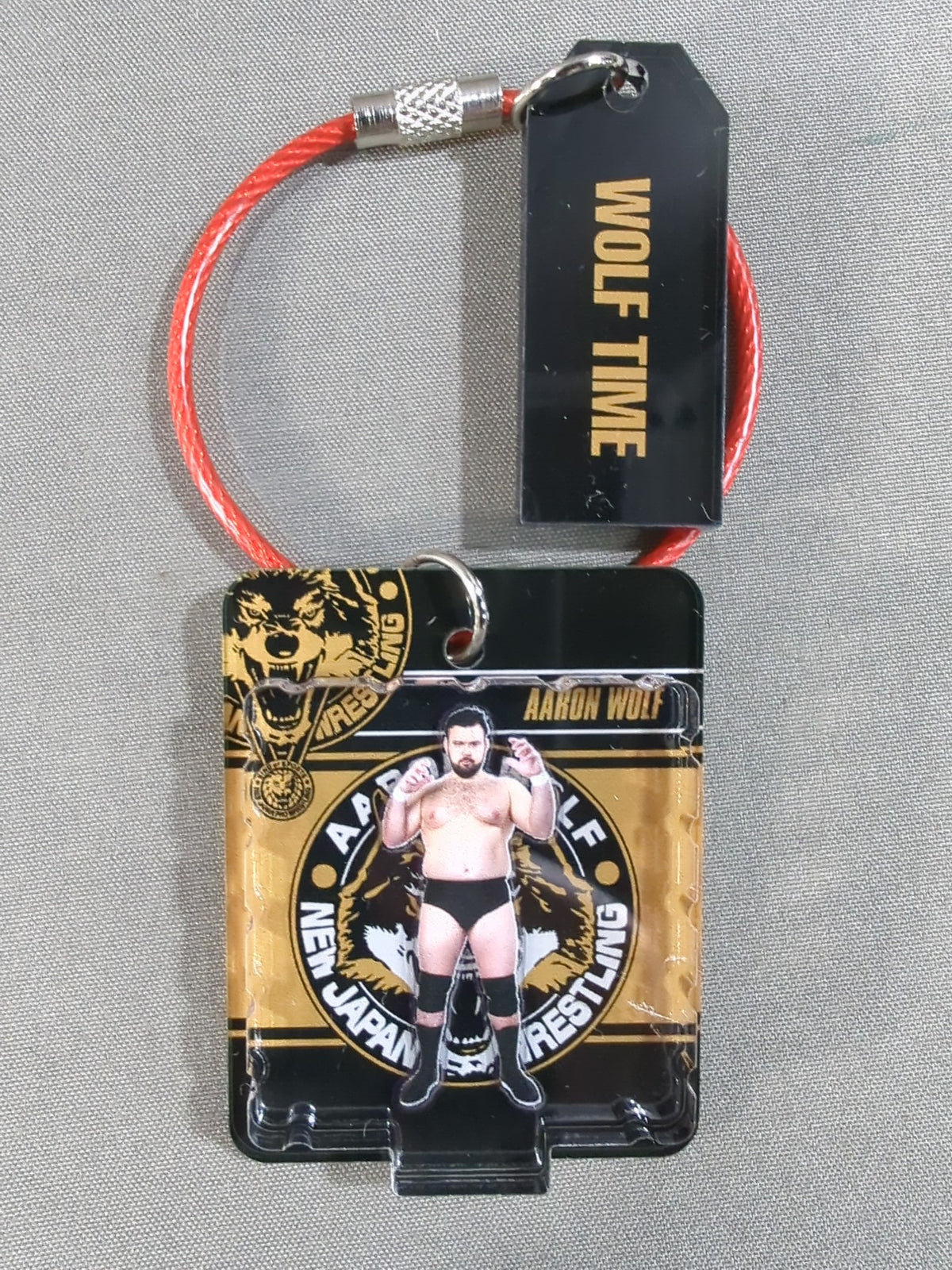 Wolf Aron Blister pack-style acrylic keychain