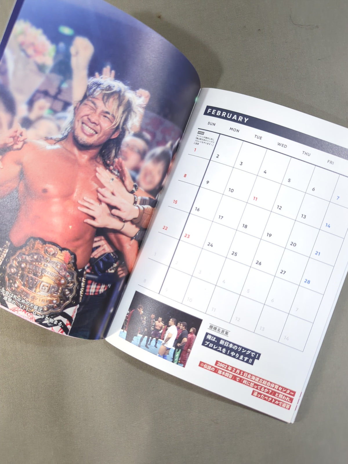 Hiroshi Tanahashi 2026 Schedule Book