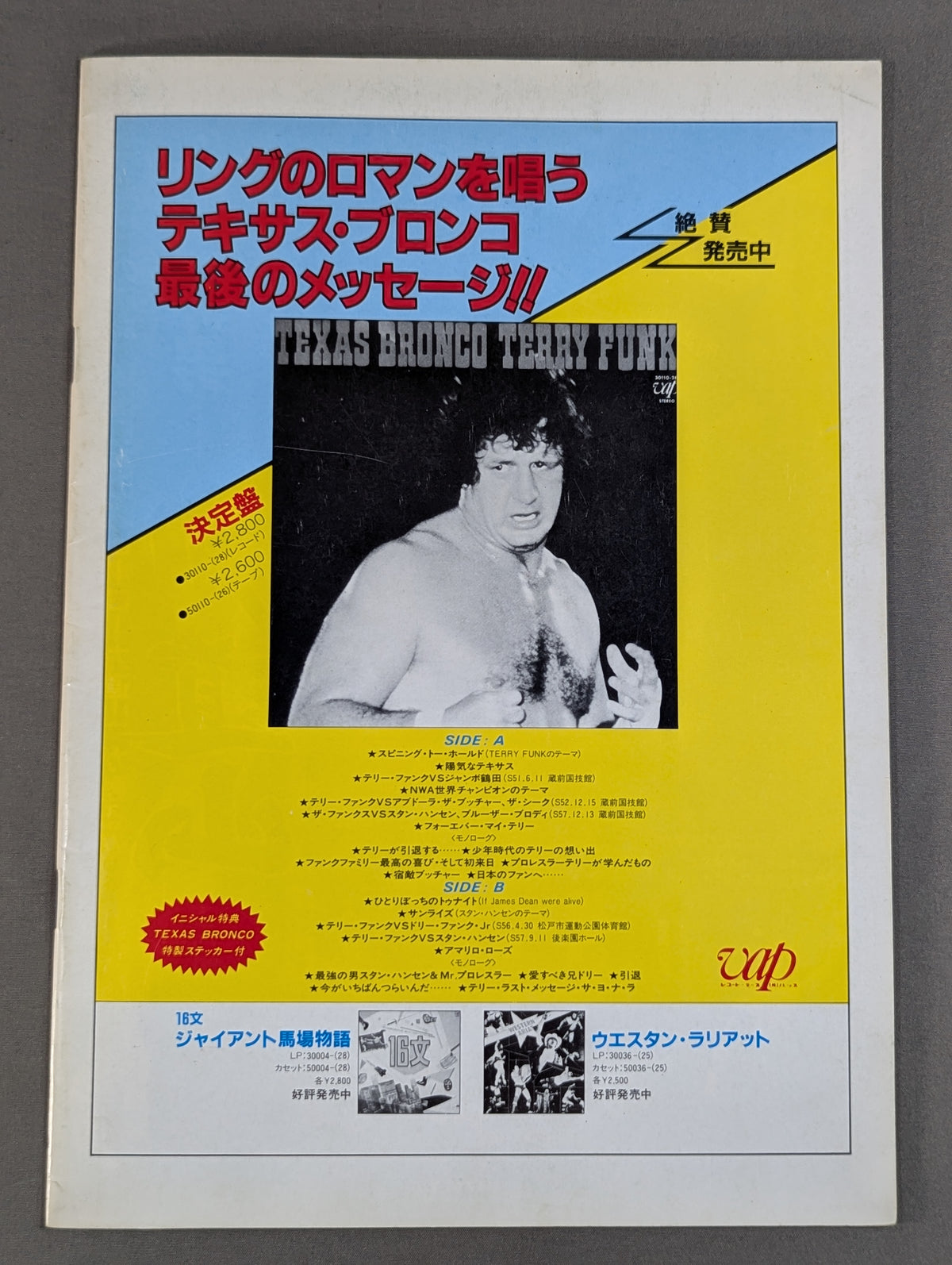 ★テリー･ファンク引退記念試合★ 83スーパーパワー・シリーズ