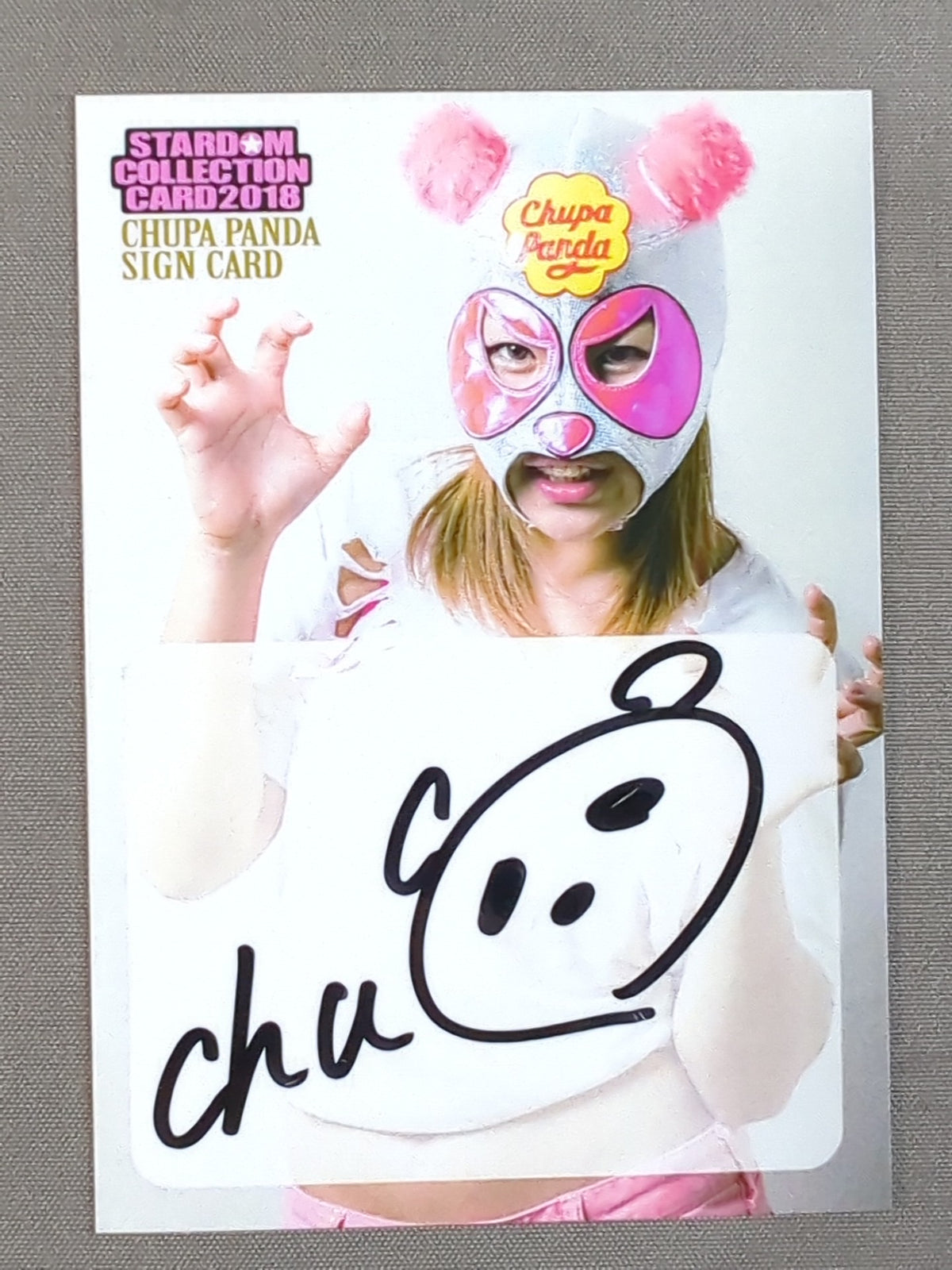 2018 STARDOM COLLECTION CARD Chupa Panda (Hazuki) Official autographed card
