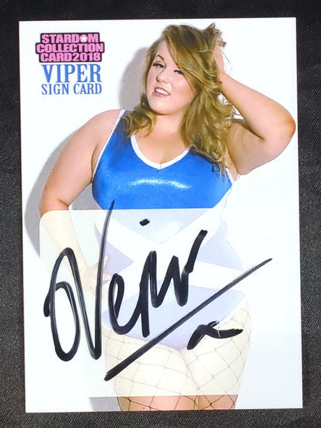2018 STARDOM COLLECTION CARD バイパー 公式サインカード