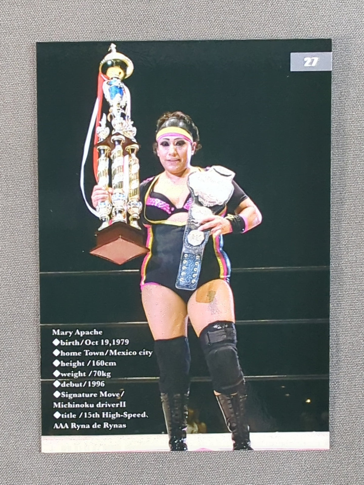 2018 STARDOM COLLECTION CARD Marie Apache Official autographed card