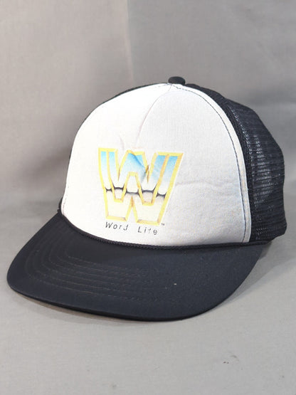 WWE Logo Mesh Cap (Black× White)