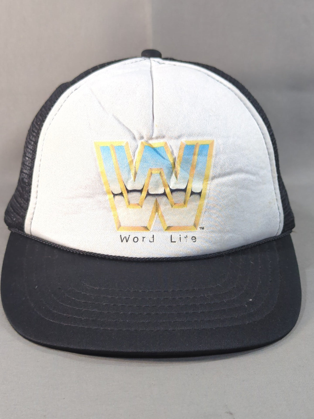 WWE Logo Mesh Cap (Black× White)