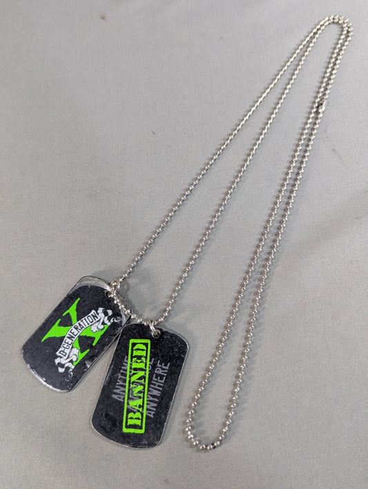 D-Generation X "BANNED" Dog Tag Necklace