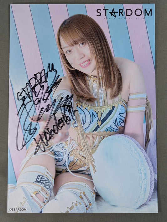上谷沙弥 直筆サイン入り スターダムポートレート(E-6)