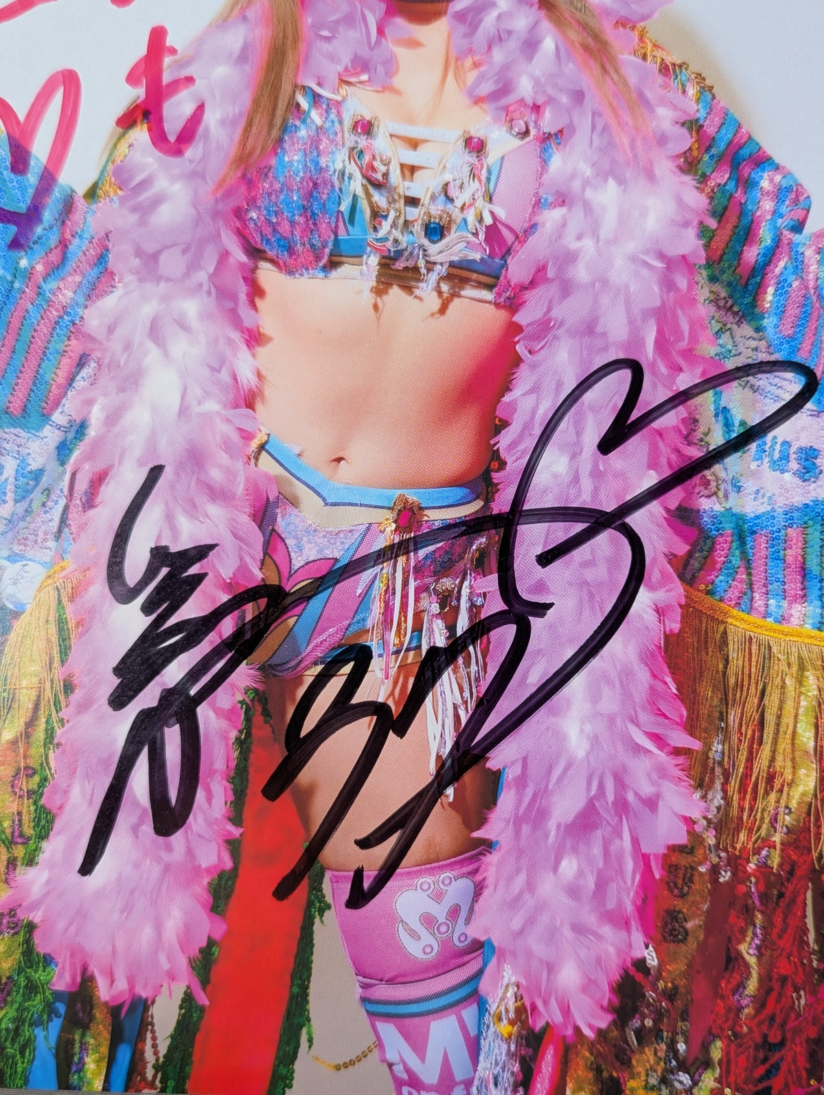 Mina Shirakawa  hand signed autograph  Stardom Pro-Photo  (P-1)