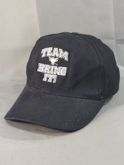 ザ・ロック「TEAM BRING IT!」キャップ①(WWF/ブラック)