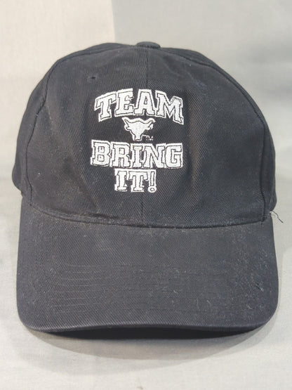 ザ・ロック「TEAM BRING IT!」キャップ①(WWF/ブラック)