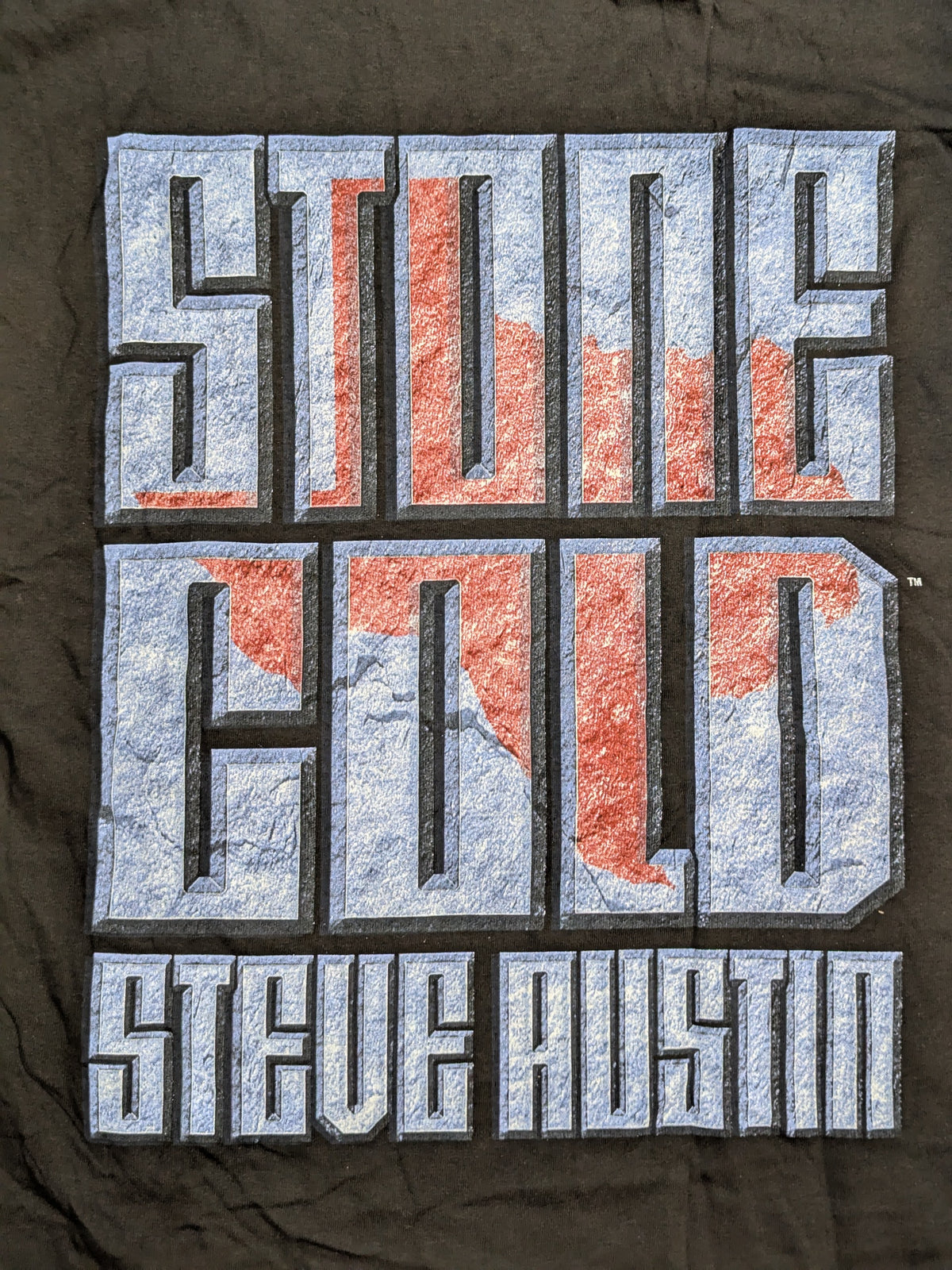 ストーン・コールド・スティーブ・オースチン「TEXAS STATE BIRD」ピクチャーTシャツ(WWF(1998) / ブラック)