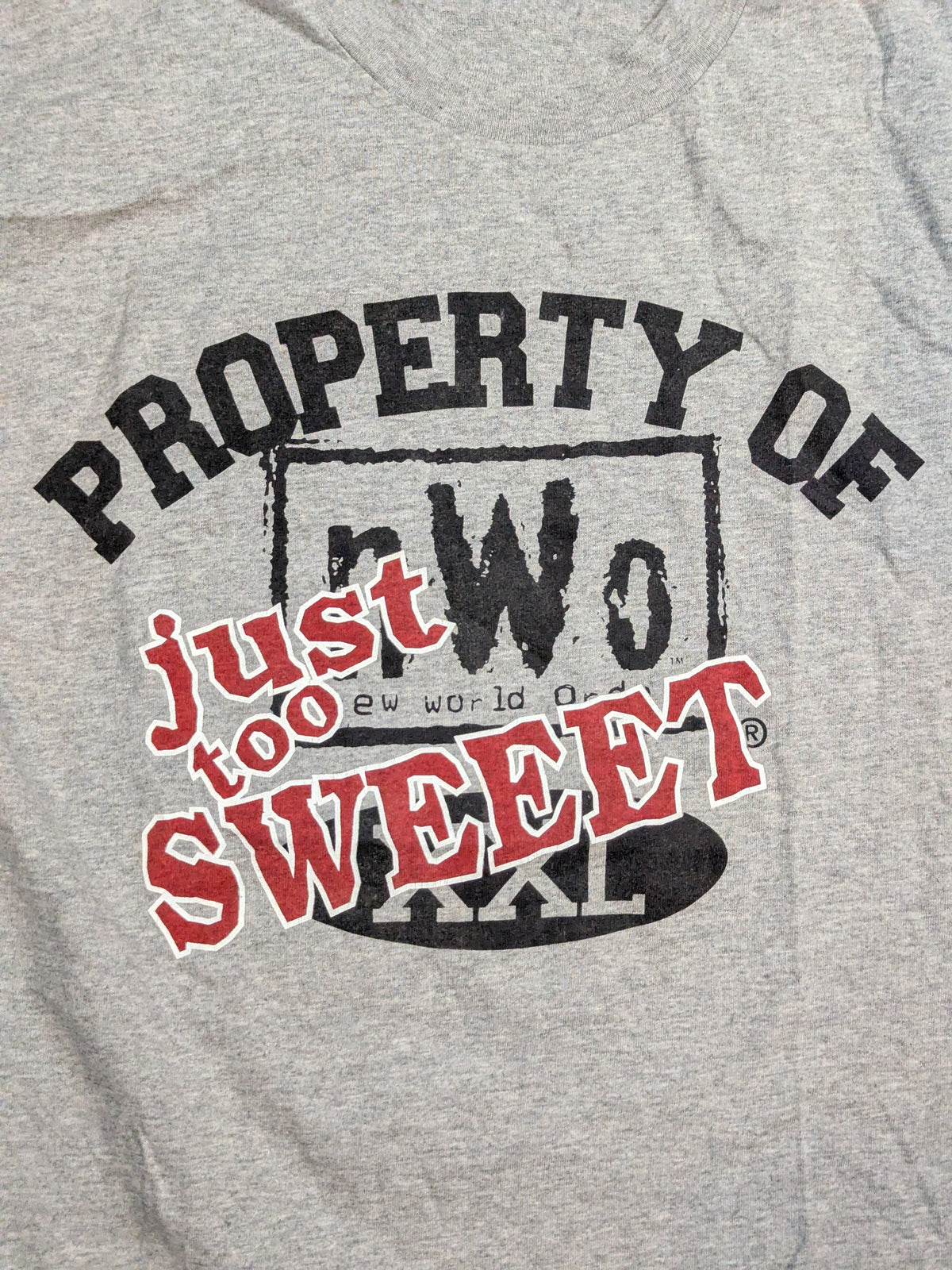 PROPERTY OF nWo "just too SWEEET" T-shirt (WCW (1990s) / Gray)