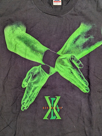 D-GENERATION X「TWO WORDS SUCK IT!」ピクチャーTシャツ(WWF(1998) / ブラック)
