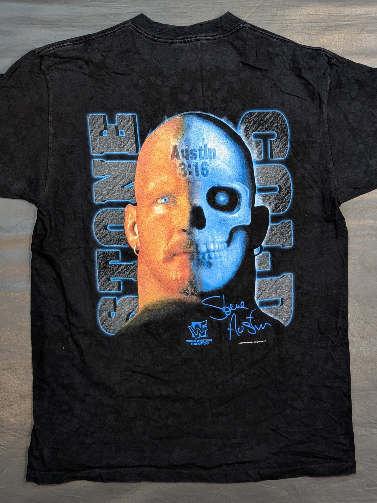 Stone Cold Steve Austin "Other Side!" Picture T-shirt (WWF (1997) / Black)