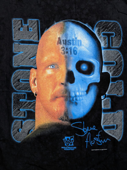 Stone Cold Steve Austin "Other Side!" Picture T-shirt (WWF (1997) / Black)