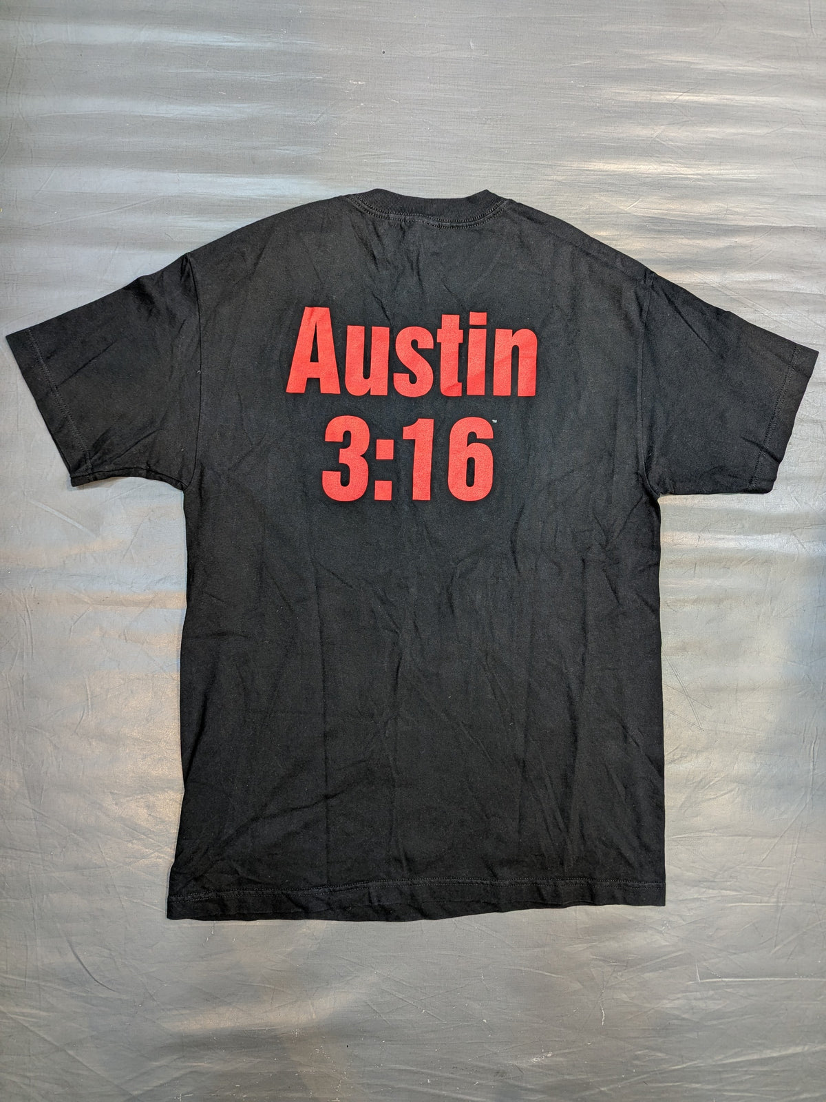 Stone Cold Steve Austin "WHAT?" WHAT? WHAT?」 T-shirt (WWF (2002) / Black)