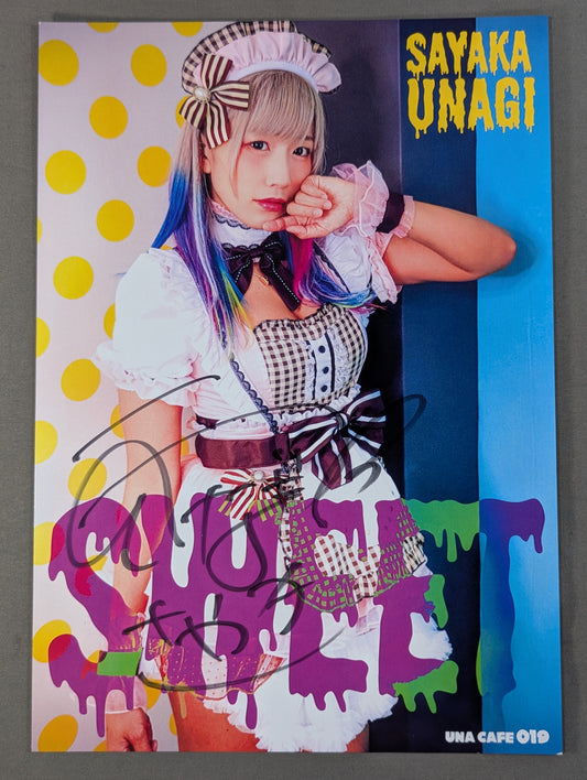 UNAGI SAYAKA  hand signed autograph Pro-Photo  (E-1)
