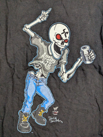 Stone Cold Steve Austin "100% Pure HELL RAISER" Illustrated T-Shirt (WWF (1990s) / Black)