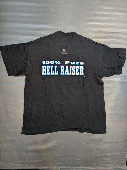 Stone Cold Steve Austin "100% Pure HELL RAISER" Illustrated T-Shirt (WWF (1990s) / Black)