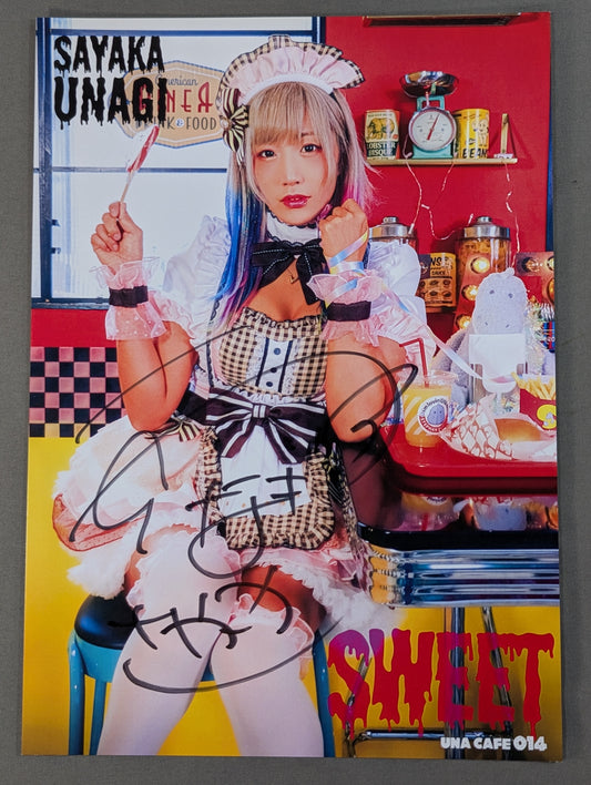 UNAGI SAYAKA  hand signed autograph Pro-Photo  (E-6)