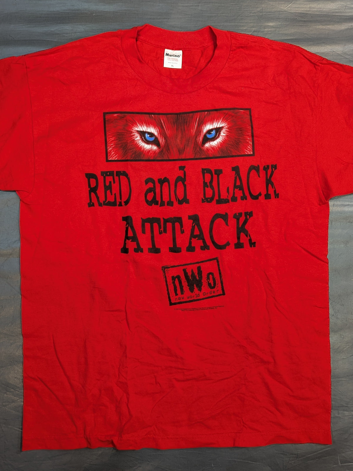 nWo Wolfpack 'RED and BLACK ATTACK' T-shirt (WCW (1990s) / Red)