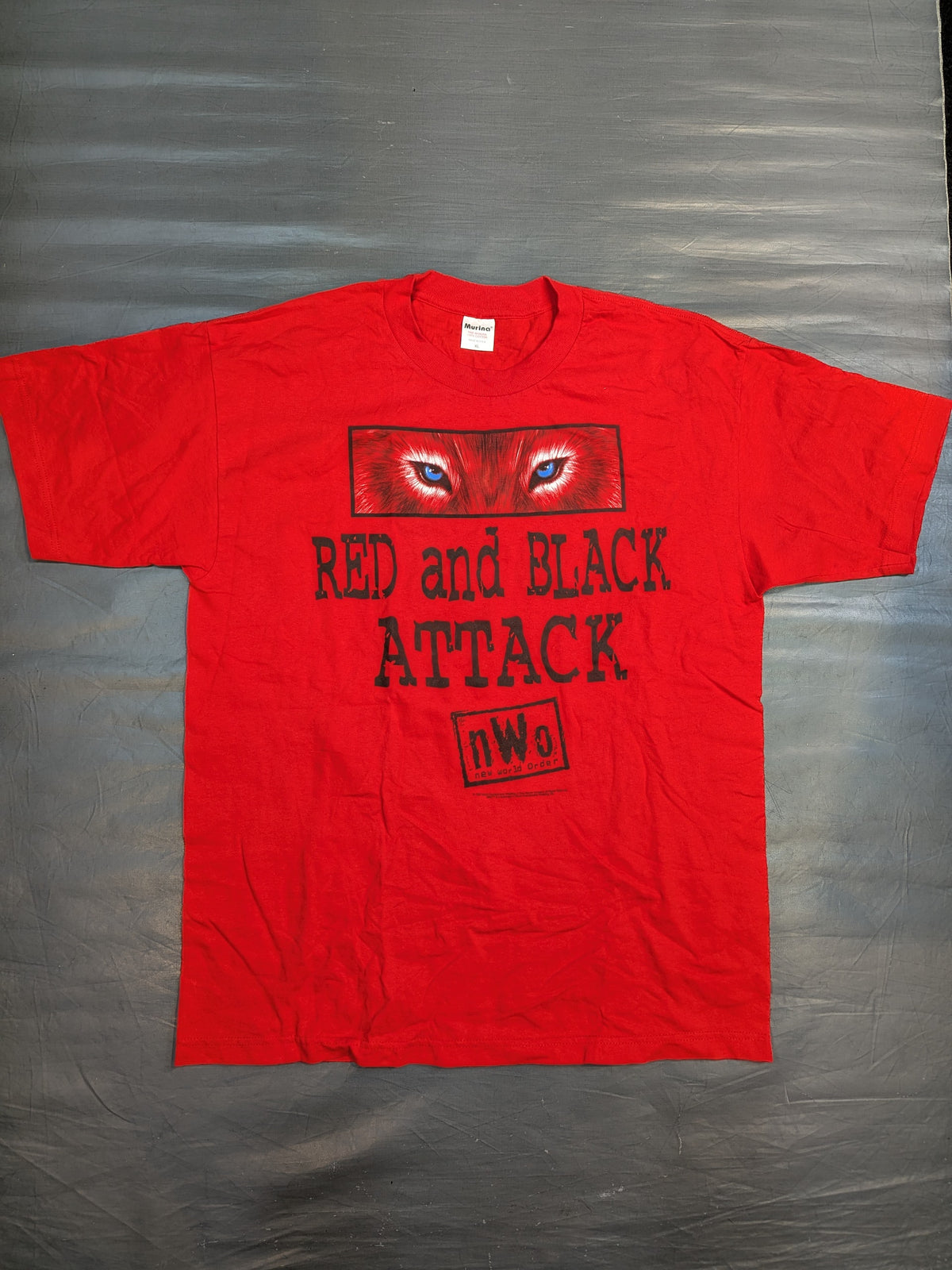 nWo Wolfpack 'RED and BLACK ATTACK' T-shirt (WCW (1990s) / Red)