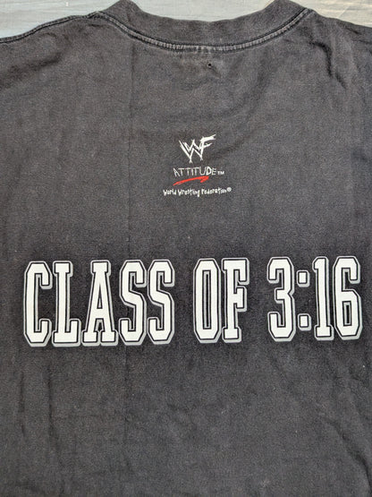 ストーン・コールド・スティーブ・オースチン「SCU STONE COLD UNIVERSITY」Tシャツ(WWF(1998) / ブラック)