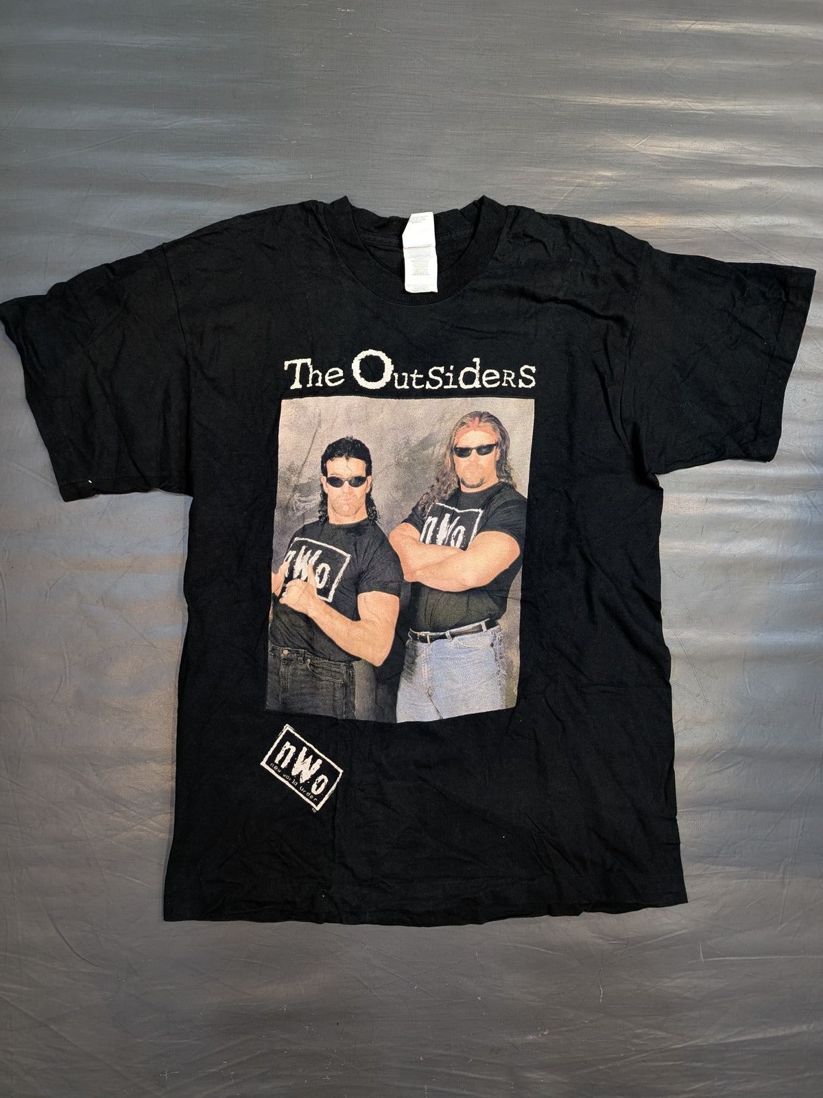 The Outsiders (Kevin Nash & Scott Hall) Picture T-Shirt (WCW (1990s) / Black)