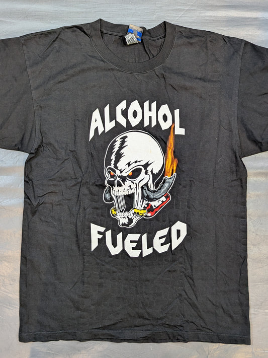 ストーン・コールド・スティーブ・オースチン「ALCOHOL FUELED」Tシャツ(WWF(2001) / ブラック)