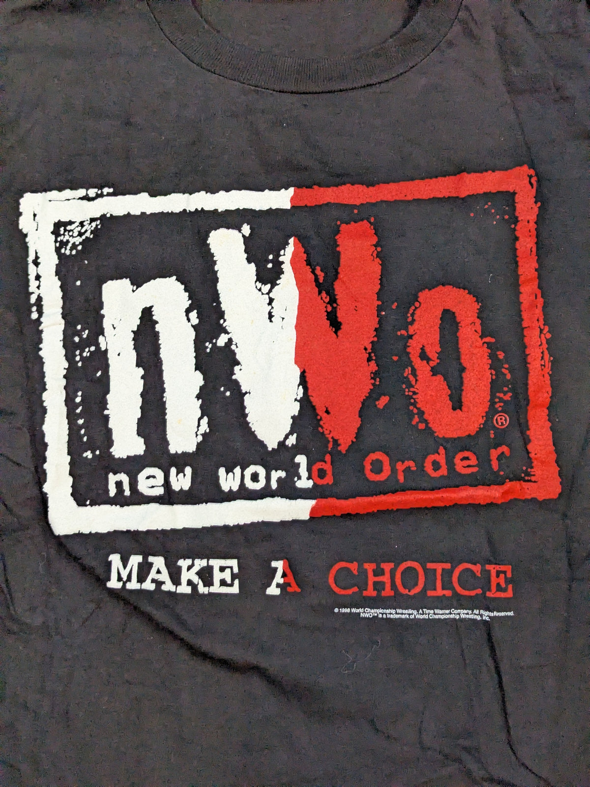 nWo「MAKE A CHOICE」Tシャツ(WCW(1998) / ブラック)