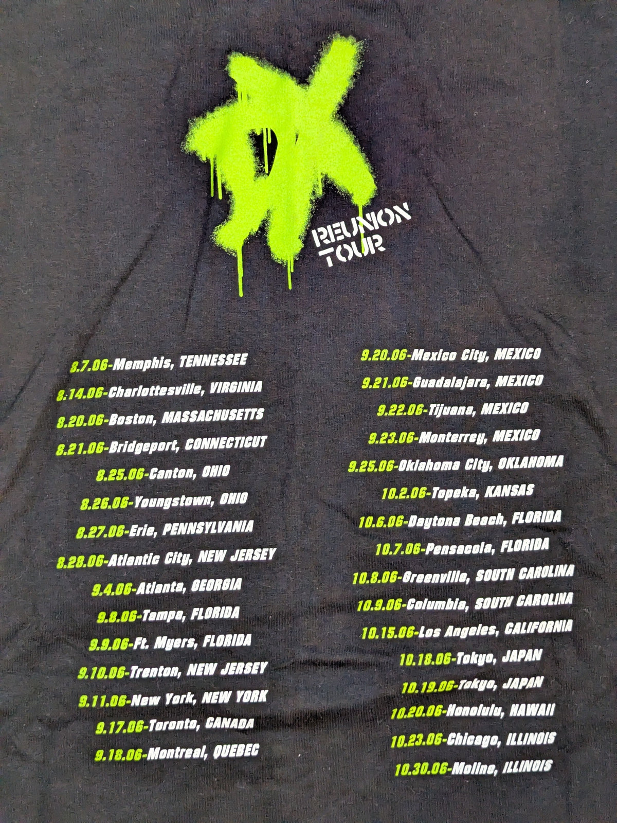 D-GENERATION X "REUNION TOUR" T-shirt (WWE (2002) / Black)