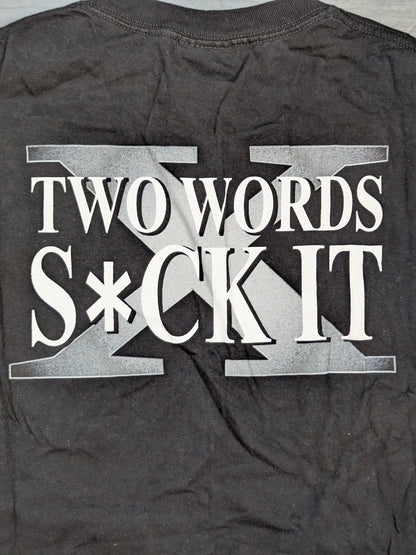 D-GENERATION X "TWO WORDS SUCK IT" T-shirt (WWE (2002) / Black)